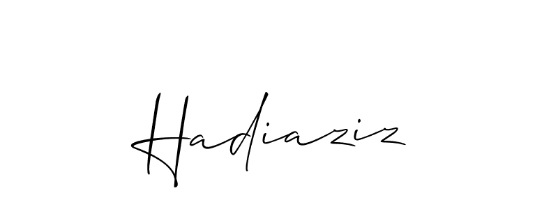 How to make Hadiaziz name signature. Use Allison_Script style for creating short signs online. This is the latest handwritten sign. Hadiaziz signature style 2 images and pictures png