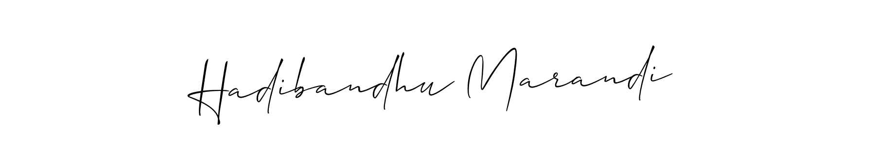 Design your own signature with our free online signature maker. With this signature software, you can create a handwritten (Allison_Script) signature for name Hadibandhu Marandi. Hadibandhu Marandi signature style 2 images and pictures png