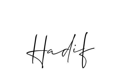 Make a beautiful signature design for name Hadif. Use this online signature maker to create a handwritten signature for free. Hadif signature style 2 images and pictures png