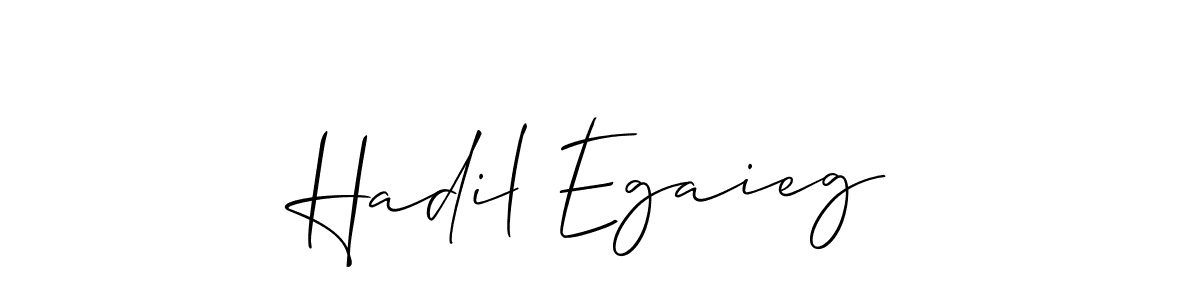 Hadil Egaieg stylish signature style. Best Handwritten Sign (Allison_Script) for my name. Handwritten Signature Collection Ideas for my name Hadil Egaieg. Hadil Egaieg signature style 2 images and pictures png