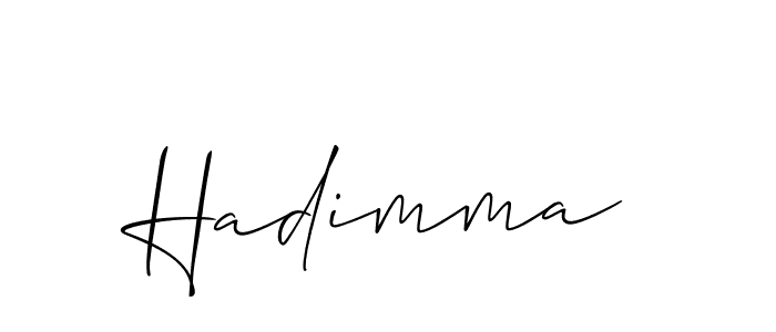 How to make Hadimma signature? Allison_Script is a professional autograph style. Create handwritten signature for Hadimma name. Hadimma signature style 2 images and pictures png