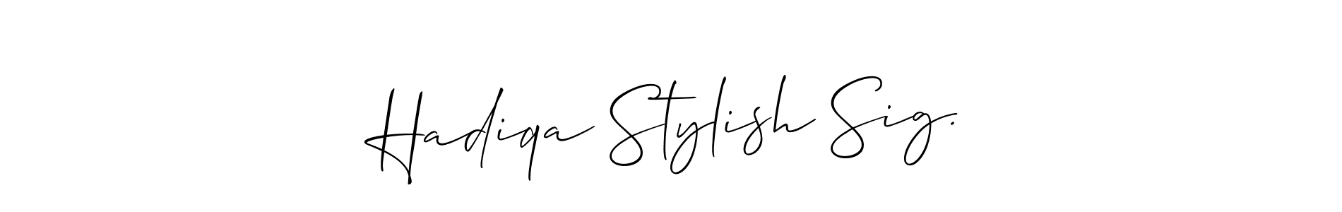 Hadiqa Stylish Sig. stylish signature style. Best Handwritten Sign (Allison_Script) for my name. Handwritten Signature Collection Ideas for my name Hadiqa Stylish Sig.. Hadiqa Stylish Sig. signature style 2 images and pictures png