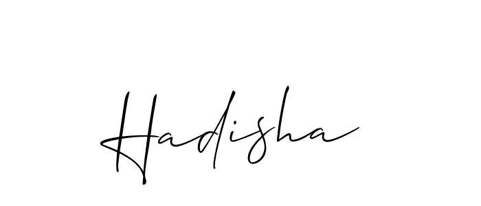 How to make Hadisha signature? Allison_Script is a professional autograph style. Create handwritten signature for Hadisha name. Hadisha signature style 2 images and pictures png