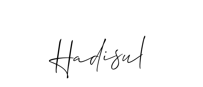 Create a beautiful signature design for name Hadisul. With this signature (Allison_Script) fonts, you can make a handwritten signature for free. Hadisul signature style 2 images and pictures png