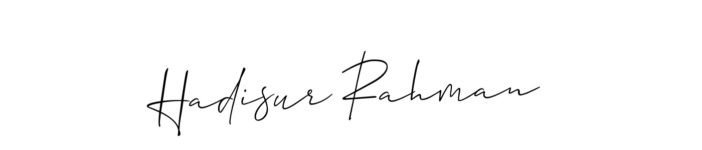 Use a signature maker to create a handwritten signature online. With this signature software, you can design (Allison_Script) your own signature for name Hadisur Rahman. Hadisur Rahman signature style 2 images and pictures png