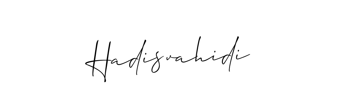 Allison_Script is a professional signature style that is perfect for those who want to add a touch of class to their signature. It is also a great choice for those who want to make their signature more unique. Get Hadisvahidi name to fancy signature for free. Hadisvahidi signature style 2 images and pictures png