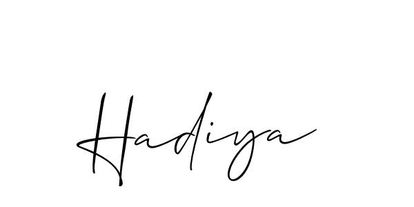 Also You can easily find your signature by using the search form. We will create Hadiya name handwritten signature images for you free of cost using Allison_Script sign style. Hadiya signature style 2 images and pictures png