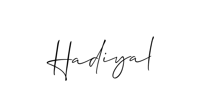 How to Draw Hadiyal signature style? Allison_Script is a latest design signature styles for name Hadiyal. Hadiyal signature style 2 images and pictures png