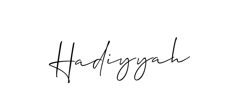 Hadiyyah stylish signature style. Best Handwritten Sign (Allison_Script) for my name. Handwritten Signature Collection Ideas for my name Hadiyyah. Hadiyyah signature style 2 images and pictures png