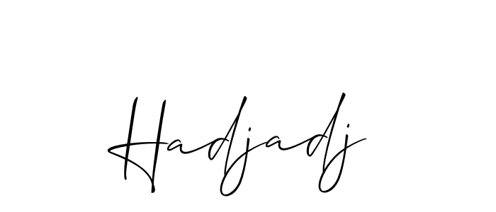 How to make Hadjadj signature? Allison_Script is a professional autograph style. Create handwritten signature for Hadjadj name. Hadjadj signature style 2 images and pictures png