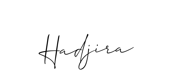 The best way (Allison_Script) to make a short signature is to pick only two or three words in your name. The name Hadjira include a total of six letters. For converting this name. Hadjira signature style 2 images and pictures png