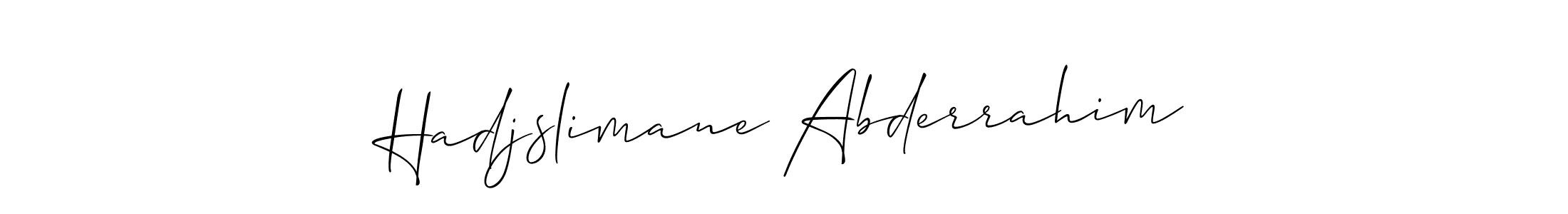 Hadjslimane Abderrahim stylish signature style. Best Handwritten Sign (Allison_Script) for my name. Handwritten Signature Collection Ideas for my name Hadjslimane Abderrahim. Hadjslimane Abderrahim signature style 2 images and pictures png