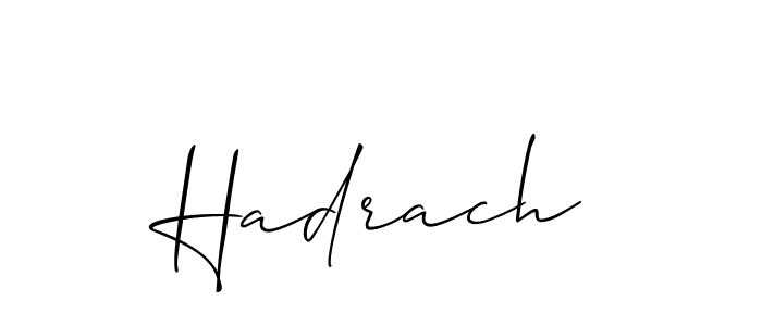 You should practise on your own different ways (Allison_Script) to write your name (Hadrach) in signature. don't let someone else do it for you. Hadrach signature style 2 images and pictures png