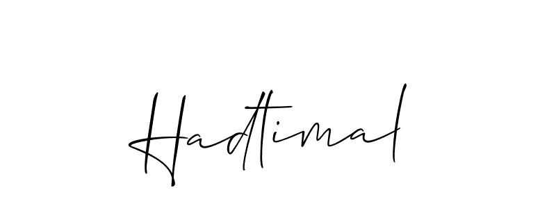 Create a beautiful signature design for name Hadtimal. With this signature (Allison_Script) fonts, you can make a handwritten signature for free. Hadtimal signature style 2 images and pictures png