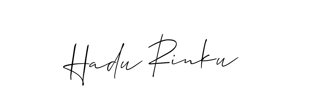 How to make Hadu Rinku name signature. Use Allison_Script style for creating short signs online. This is the latest handwritten sign. Hadu Rinku signature style 2 images and pictures png