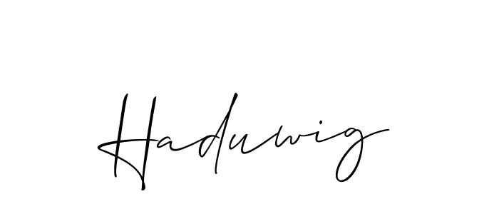 Best and Professional Signature Style for Haduwig. Allison_Script Best Signature Style Collection. Haduwig signature style 2 images and pictures png