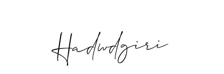 Also You can easily find your signature by using the search form. We will create Hadwdgiri name handwritten signature images for you free of cost using Allison_Script sign style. Hadwdgiri signature style 2 images and pictures png