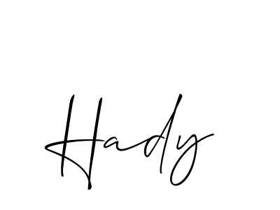 It looks lik you need a new signature style for name Hady. Design unique handwritten (Allison_Script) signature with our free signature maker in just a few clicks. Hady signature style 2 images and pictures png