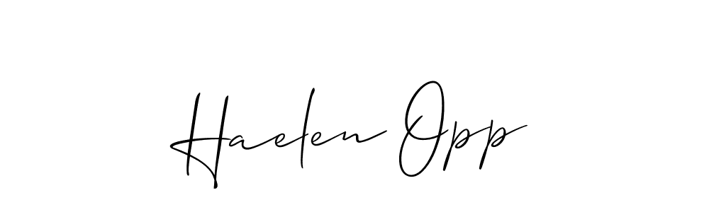 Check out images of Autograph of Haelen Opp name. Actor Haelen Opp Signature Style. Allison_Script is a professional sign style online. Haelen Opp signature style 2 images and pictures png