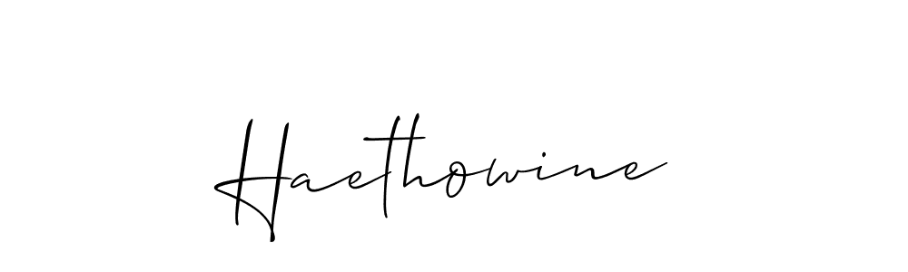 Allison_Script is a professional signature style that is perfect for those who want to add a touch of class to their signature. It is also a great choice for those who want to make their signature more unique. Get Haethowine name to fancy signature for free. Haethowine signature style 2 images and pictures png