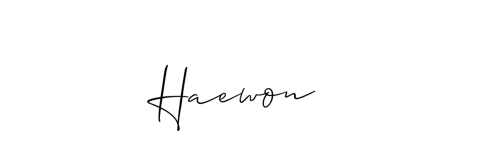 Similarly Allison_Script is the best handwritten signature design. Signature creator online .You can use it as an online autograph creator for name Haewon ⭑. Haewon ⭑ signature style 2 images and pictures png