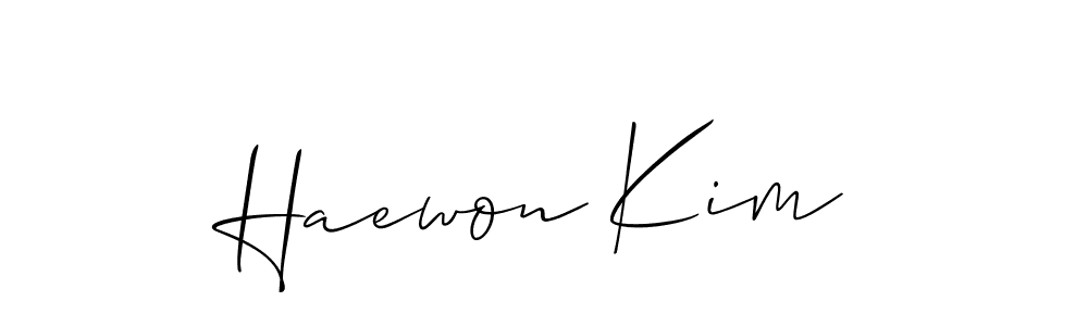 if you are searching for the best signature style for your name Haewon Kim. so please give up your signature search. here we have designed multiple signature styles  using Allison_Script. Haewon Kim signature style 2 images and pictures png