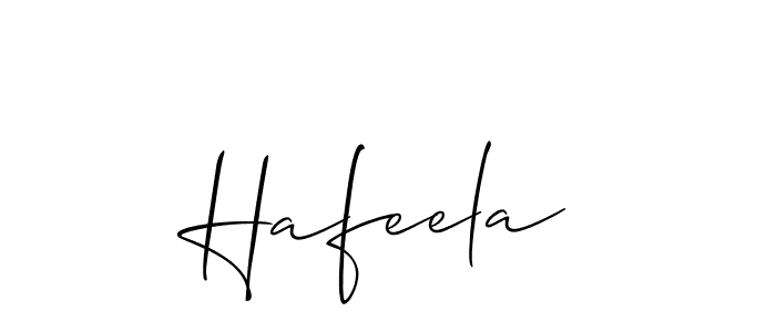 Hafeela stylish signature style. Best Handwritten Sign (Allison_Script) for my name. Handwritten Signature Collection Ideas for my name Hafeela. Hafeela signature style 2 images and pictures png