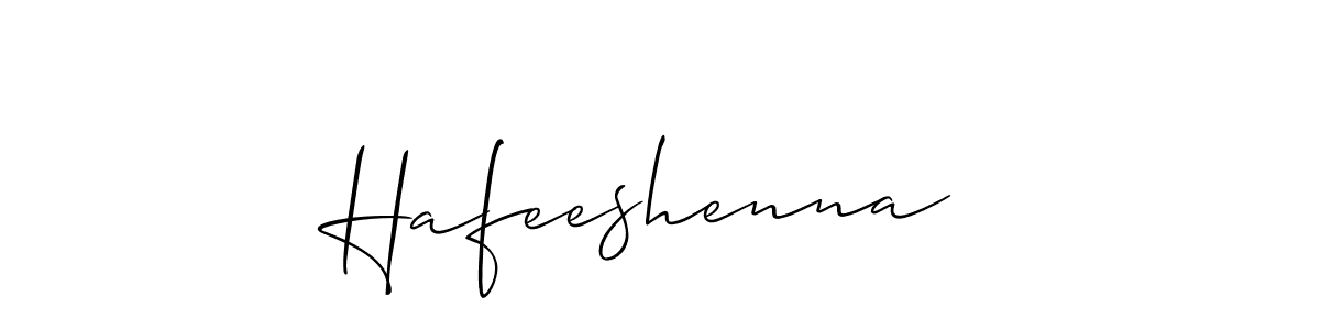 Also You can easily find your signature by using the search form. We will create Hafeeshenna  name handwritten signature images for you free of cost using Allison_Script sign style. Hafeeshenna  signature style 2 images and pictures png