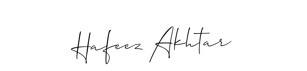 How to make Hafeez Akhtar signature? Allison_Script is a professional autograph style. Create handwritten signature for Hafeez Akhtar name. Hafeez Akhtar signature style 2 images and pictures png