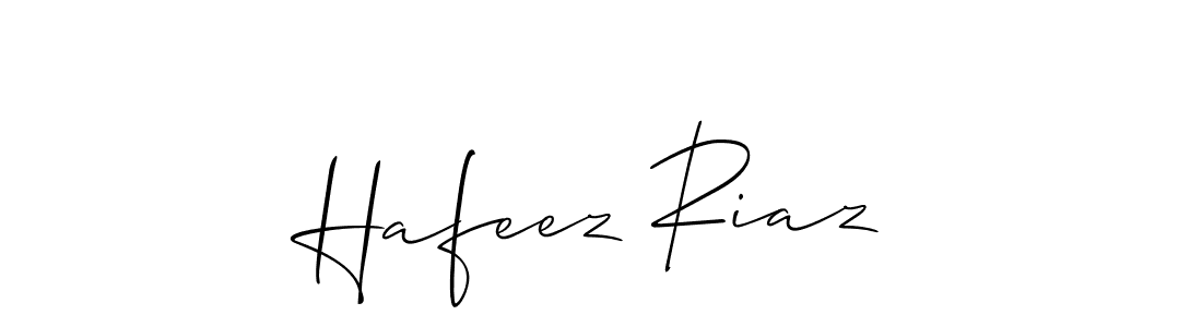 You should practise on your own different ways (Allison_Script) to write your name (Hafeez Riaz) in signature. don't let someone else do it for you. Hafeez Riaz signature style 2 images and pictures png