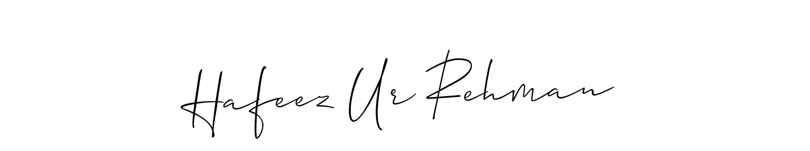 Design your own signature with our free online signature maker. With this signature software, you can create a handwritten (Allison_Script) signature for name Hafeez Ur Rehman. Hafeez Ur Rehman signature style 2 images and pictures png