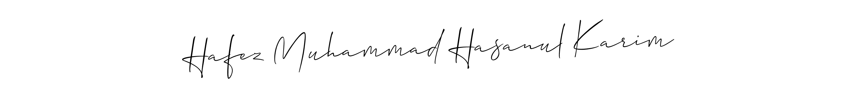 You should practise on your own different ways (Allison_Script) to write your name (Hafez Muhammad Hasanul Karim) in signature. don't let someone else do it for you. Hafez Muhammad Hasanul Karim signature style 2 images and pictures png