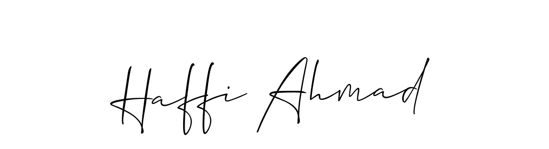 It looks lik you need a new signature style for name Haffi Ahmad. Design unique handwritten (Allison_Script) signature with our free signature maker in just a few clicks. Haffi Ahmad signature style 2 images and pictures png
