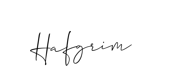 How to make Hafgrim signature? Allison_Script is a professional autograph style. Create handwritten signature for Hafgrim name. Hafgrim signature style 2 images and pictures png