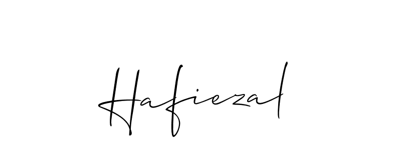 It looks lik you need a new signature style for name Hafiezal. Design unique handwritten (Allison_Script) signature with our free signature maker in just a few clicks. Hafiezal signature style 2 images and pictures png