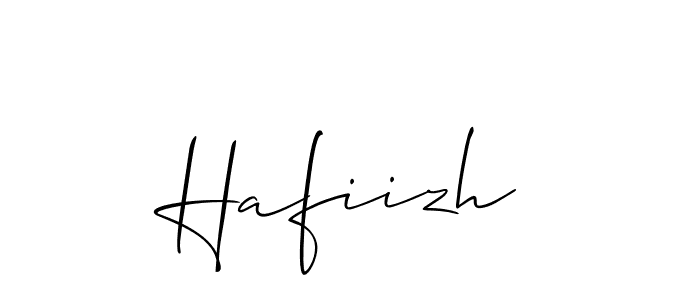 Create a beautiful signature design for name Hafiizh. With this signature (Allison_Script) fonts, you can make a handwritten signature for free. Hafiizh signature style 2 images and pictures png