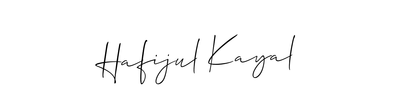 It looks lik you need a new signature style for name Hafijul Kayal. Design unique handwritten (Allison_Script) signature with our free signature maker in just a few clicks. Hafijul Kayal signature style 2 images and pictures png