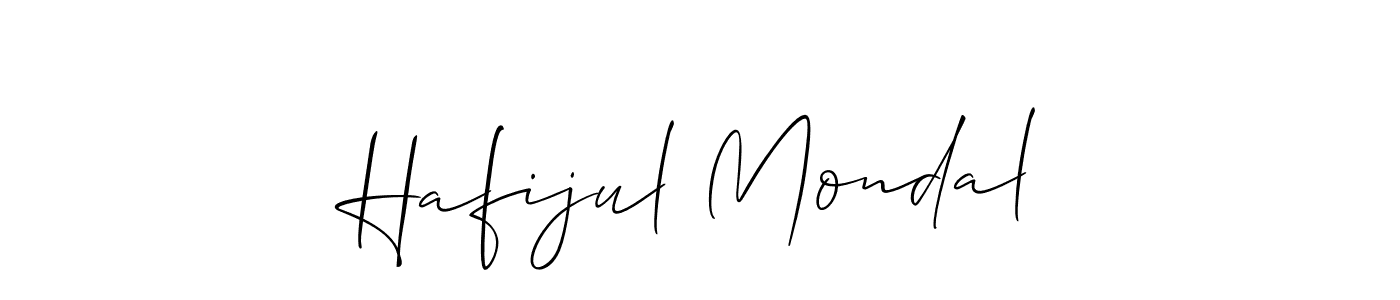 How to make Hafijul Mondal name signature. Use Allison_Script style for creating short signs online. This is the latest handwritten sign. Hafijul Mondal signature style 2 images and pictures png
