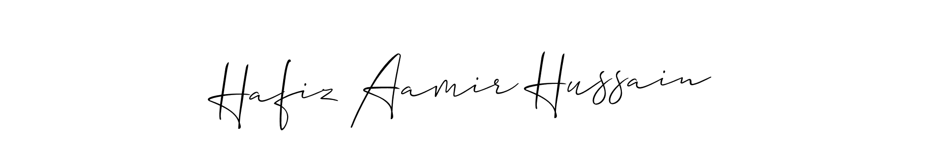 if you are searching for the best signature style for your name Hafiz Aamir Hussain. so please give up your signature search. here we have designed multiple signature styles  using Allison_Script. Hafiz Aamir Hussain signature style 2 images and pictures png