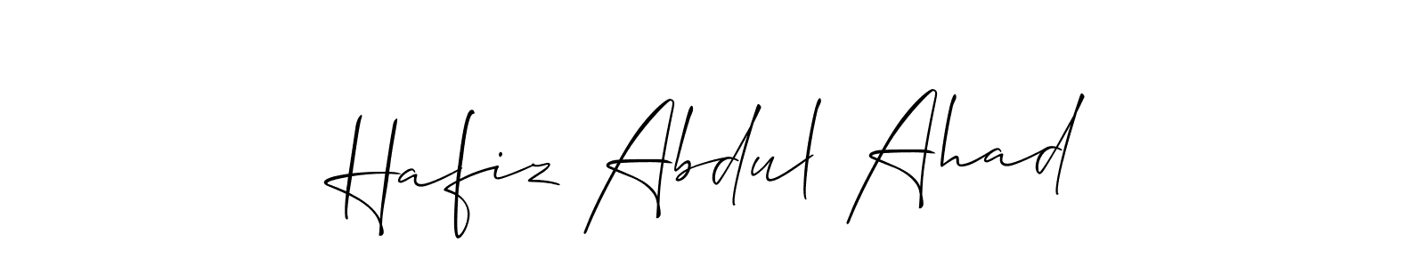 The best way (Allison_Script) to make a short signature is to pick only two or three words in your name. The name Hafiz Abdul Ahad include a total of six letters. For converting this name. Hafiz Abdul Ahad signature style 2 images and pictures png