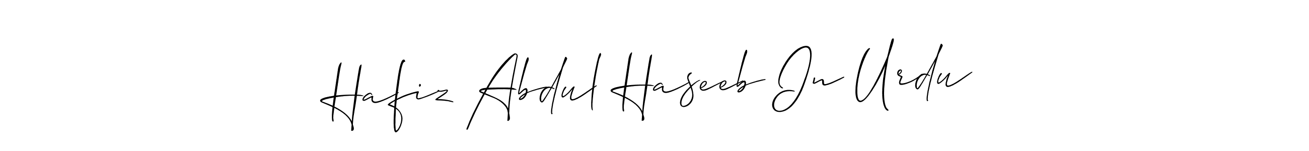 Design your own signature with our free online signature maker. With this signature software, you can create a handwritten (Allison_Script) signature for name Hafiz Abdul Haseeb In Urdu. Hafiz Abdul Haseeb In Urdu signature style 2 images and pictures png