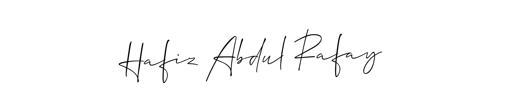 Also You can easily find your signature by using the search form. We will create Hafiz Abdul Rafay name handwritten signature images for you free of cost using Allison_Script sign style. Hafiz Abdul Rafay signature style 2 images and pictures png