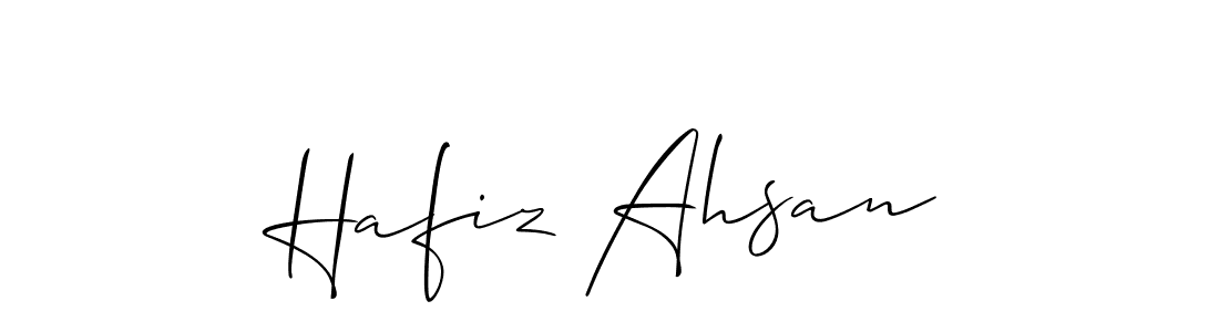 Make a short Hafiz Ahsan signature style. Manage your documents anywhere anytime using Allison_Script. Create and add eSignatures, submit forms, share and send files easily. Hafiz Ahsan signature style 2 images and pictures png