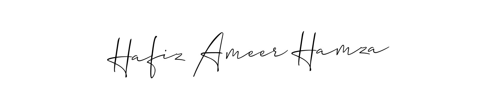 Design your own signature with our free online signature maker. With this signature software, you can create a handwritten (Allison_Script) signature for name Hafiz Ameer Hamza. Hafiz Ameer Hamza signature style 2 images and pictures png