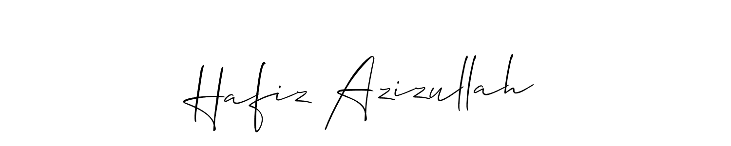 The best way (Allison_Script) to make a short signature is to pick only two or three words in your name. The name Hafiz Azizullah include a total of six letters. For converting this name. Hafiz Azizullah signature style 2 images and pictures png