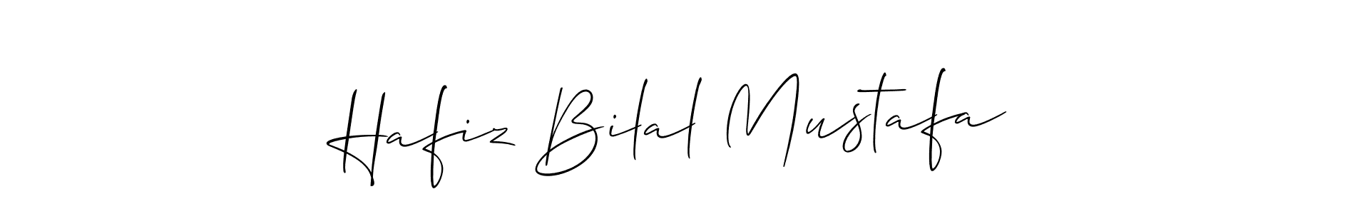 You should practise on your own different ways (Allison_Script) to write your name (Hafiz Bilal Mustafa) in signature. don't let someone else do it for you. Hafiz Bilal Mustafa signature style 2 images and pictures png