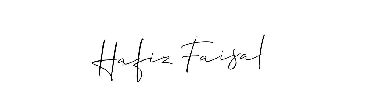 How to make Hafiz Faisal name signature. Use Allison_Script style for creating short signs online. This is the latest handwritten sign. Hafiz Faisal signature style 2 images and pictures png