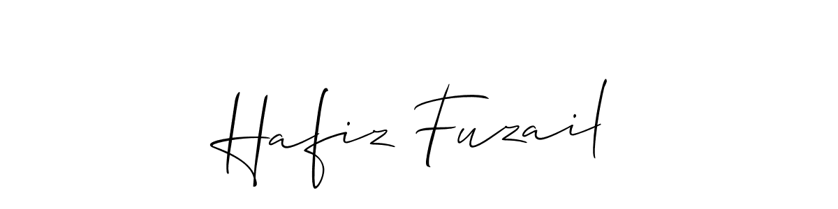 Create a beautiful signature design for name Hafiz Fuzail. With this signature (Allison_Script) fonts, you can make a handwritten signature for free. Hafiz Fuzail signature style 2 images and pictures png