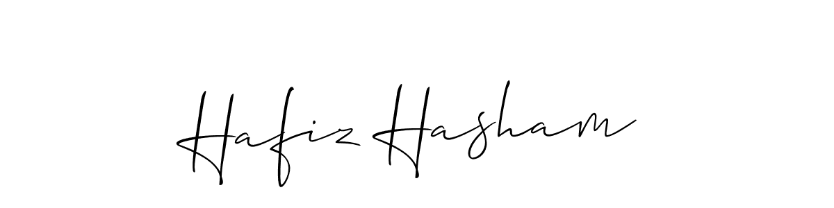 Make a short Hafiz Hasham signature style. Manage your documents anywhere anytime using Allison_Script. Create and add eSignatures, submit forms, share and send files easily. Hafiz Hasham signature style 2 images and pictures png