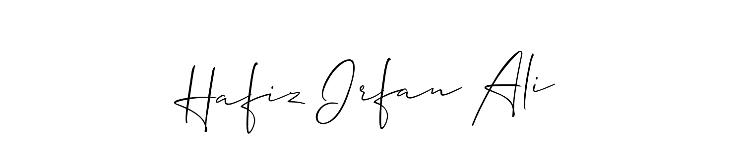 Use a signature maker to create a handwritten signature online. With this signature software, you can design (Allison_Script) your own signature for name Hafiz Irfan Ali. Hafiz Irfan Ali signature style 2 images and pictures png